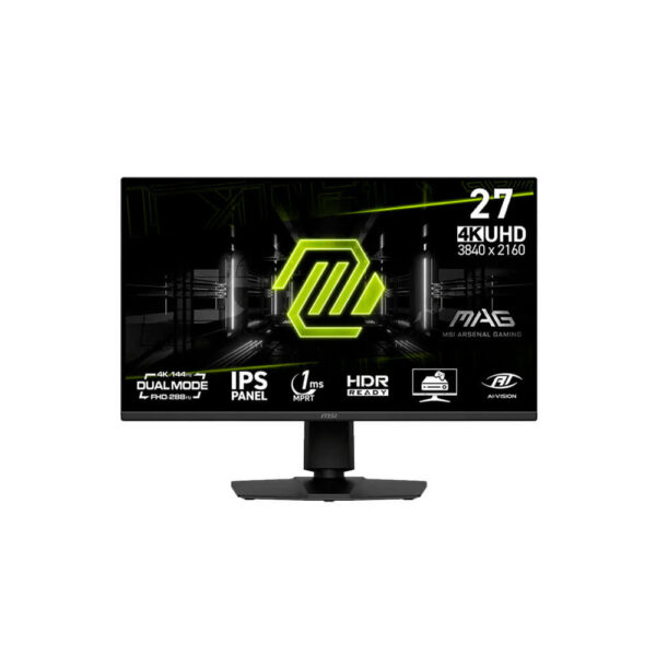 MONITOR GAMER MSI 27" (MAG-275UPD-E14) PANEL IPS | 4K UHD 3840X2160 | DUAL MODE 4K/144HZ - FHD/288HZ - 1MS | HDMI - DP