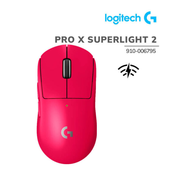 MOUSE GAMER LOGITECH G PRO X SUPERLIGHT 2 MAGENTA (910-006795) WIRELESS | LIGHTSPEED | HERO 2