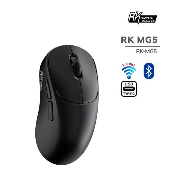 MOUSE GAMER ROYAL KLUDGE RK MG5 (RK-MG5) WIRELESS - BT - USB | SENSOR PAW3950 | 42K DPI