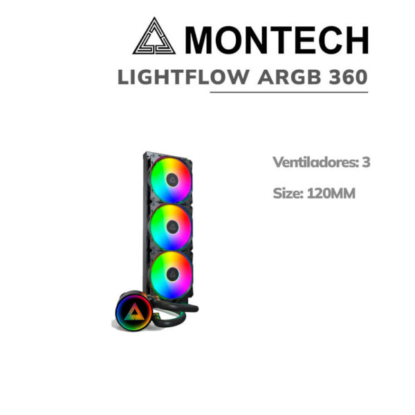 SISTEMA DE ENFRIAMIENTO LIQUIDO MONTECH LIGHTFLOW ARGB 360 BLACK