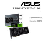 TARJETA DE VIDEO ASUS PRIME RTX 5070 12GB OC EDITION (PRIME-RTX5070-O12G) 192 BIT