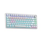 TECLADO GAMER AULA F75 (F75) WIRED | WHITE | SWITCH BLUE | LED RAINBOW