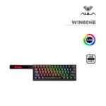 TECLADO GAMER AULA WIN60HE (WIN60HE) WIRED | BLACK | SWITCH GRAYWOOD MAGNETIC | LED-RGB