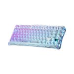 TECLADO GAMER GRAVASTAR MERCURY K1 LITE CRYSTAL AURORA (GSK1LITE-XTAL-AURORA) WIRELESS| SWITCH BSUN LINEAR| LED-RGB