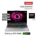 LAPTOP GAMER LENOVO LOQ 15AHP10 RYZEN 7-250 16GB 512GB GEFORCE RTX 5060 8GB 15.6 FHD 144HZ WINDOWS 11 (83JG007PUS)