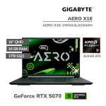 LAPTOP GAMER GIGABYTE AERO X16 RYZEN AI 9 HX 370 16GB DDR5 1TB SSD T VIDEO RTX 5070 8GB 16″ QHD 165HZ WINDOWS 11 (GIGABYTE-AERO-X16-2WHA3LAC64AH)