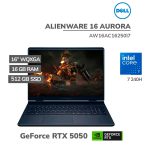 LAPTOP GAMER ALIENWARE 16 AURORA AC16250 CORE 7 240H 16GB 512GB SSD GEFORCE RTX 5050 8GB 16 WQXGA 120HZ WINDOWS 11 (AW16AC16250I7)