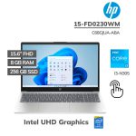 LAPTOP HP 15-FD0230WM I3-N305 8GB 256GB SSD 15.6 FHD TOUCHSCREEN WINDOWS 11 (C68GJUA-ABA)