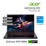LAPTOP GAMER ACER ANV1552-57X I5-13420H 16GB DDR5 512GB SSD GEFORCE RTX 5050 8GB 15.6 FHD WINDOWS 11 (NH.U1PAA.006)