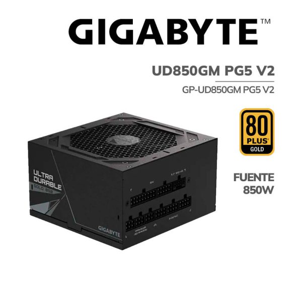 FUENTE DE PODER GIGABYTE 850W (GP-UD850GM PG5 V2) 80PLUS GOLD | MODULAR | PCIE GEN 5.1