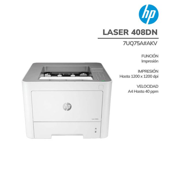 IMPRESORA HP LASERJET PRO 408DN B/N 7UQ75A#AKV