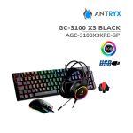 KIT GAMER ANTRYX GC-3100 X3 BLACK (AGC-3100X3KRE-SP) TECLADO + MOUSE + AUDIFONO | SWITCH ROJO