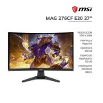 MONITOR GAMER MSI 27" (MAG 276CF E20) PANEL RAPID VA | 200HZ - 0.5MS | HDMI - DP