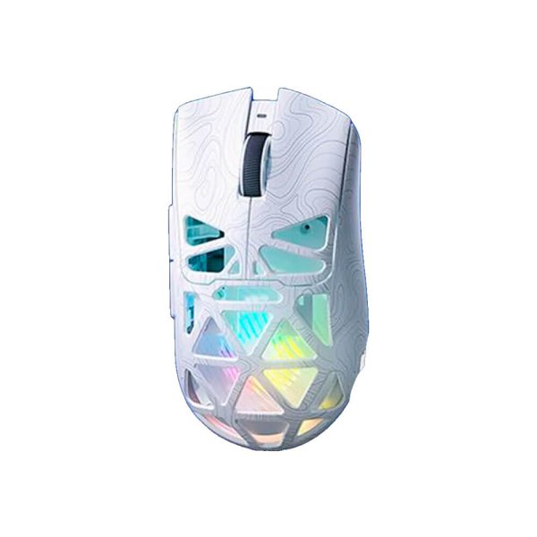MOUSE GAMER AULA WIND (SC620) WHITE LINES | WIRED - BT - WIRELESS | 12000DPI | PIXART 3311 | LED-RGB