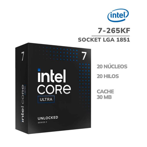 PROCESADOR INTEL CORE ULTRA 7-265KF (BX80768265KF) LGA 1851