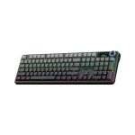 TECLADO GAMER AULA F108 PRO (F108-PRO) WIRED - BT - WIRELESS | BLACK DEGRADED | SWITCH FLOWER | LED-RGB
