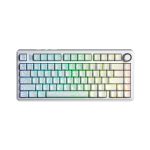 TECLADO GAMER AULA F75 PRO (F75PRO) WIRED - BT - WIRELESS | WHITE CONTOUR | SWITCH STAR VECTOR | LED-RGB