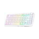 TECLADO GAMER AULA F75 PRO (F75PRO) WIRED - BT - WIRELESS | WHITE CONTOUR | SWITCH STAR VECTOR | LED-RGB