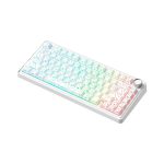TECLADO GAMER AULA F75 PRO (F75PRO) WIRED - BT - WIRELESS | WHITE CONTOUR | SWITCH STAR VECTOR | LED-RGB