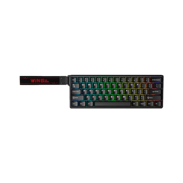 TECLADO GAMER AULA WIN60HE PRO (WIN60HE-PRO) WIRED | BLACK | SWITCH MAGNETIC | LED-RGB