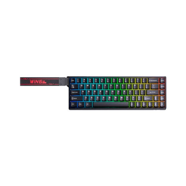 TECLADO GAMER AULA WIN68HE PRO (WIN68HE-PRO) WIRED | BLACK | SWITCH MAGNETIC | LED-RGB