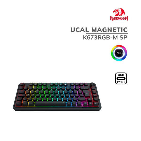 TECLADO GAMER REDRAGON UCAL MAGNETIC (K673RGB-M SP) SWITCH MAGNETIC ULTRAMAG | LED-RGB