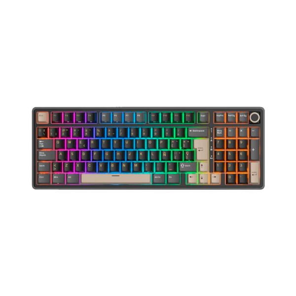 TECLADO GAMER ROYAL KLUDGE (RK-R98PRO) PHANTOM | CREAM SWITCH | CABLEADO | LED-RGB