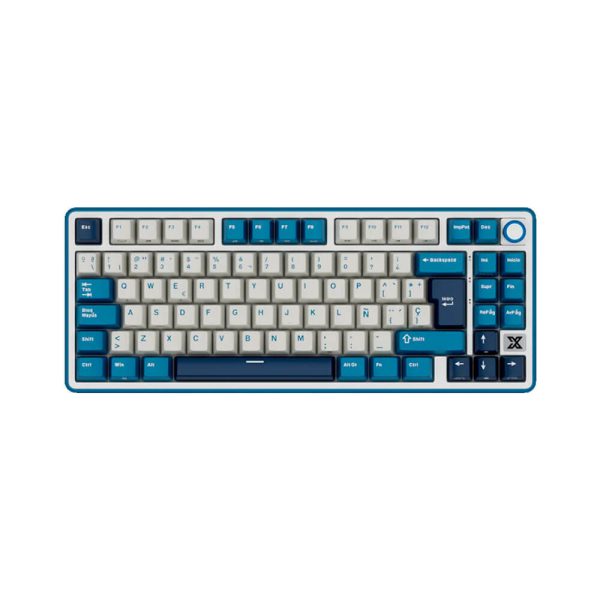TECLADO GAMER ROYAL KLUDGE RK X87 (RK X87) SWITCH CREAMY | PRUSSIAN BLUE | LED-RGB