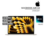 APPLE MACBOOK AIR 13 CHIP M5 16GB 512GB SSD 13 RETINA MAC OS ( MDHA4LL/A ) STARLIGHT