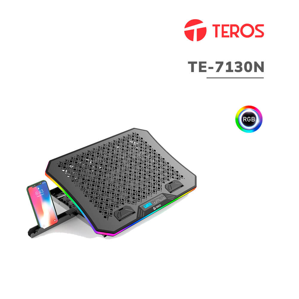 cooler-para-laptop-teros-te-7130n-10-19-3-fan-11cm-led-rgb-pc-speed COOLER PARA LAPTOP TEROS (TE-7130N) 10" - 19" | 3 FAN 11CM | LED-RGB