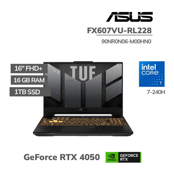 LAPTOP GAMER ASUS TUF FX607VU-RL228 I7-240H 16GB 1TB SSD RTX 4050 6GB 16" FHD+ FREEDOS (90NR0N06-M00HN0)