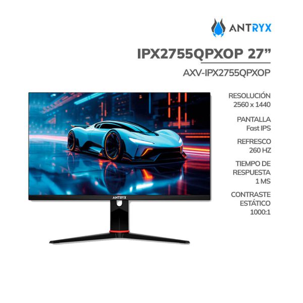 MONITOR GAMER ANTRYX XTREME VISION 27 2K QHD 260HZ (AXV-IPX2755QPXOP) FAST IPS|1MS