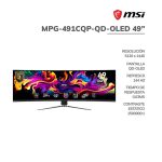 MONITOR GAMER MSI 49" ( MPG-491CQP-QD-OLED ) PANEL QD-OLED CURVO | DQHD 5120X1440 | 144HZ - 0.03MS | HDMI - DP