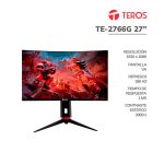 MONITOR GAMER TEROS 27" (TE-2766G) PANEL VA | CURVO | 180HZ - 1MS | 2 HDMI - DP | PIVOT