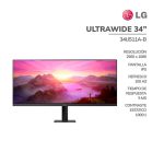 MONITOR LG 34" ULTRAWIDE (34U511A-B) PANEL IPS WFHD| 100HZ/ 5MS| HDMI-DP
