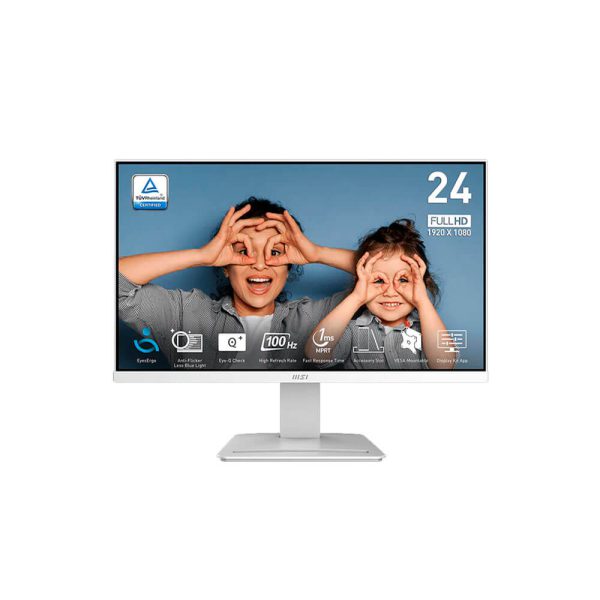 MONITOR MSI 23.8" WHITE (PRO MP2412W) PANEL VA | 100HZ - 1MS | HDMI - DP