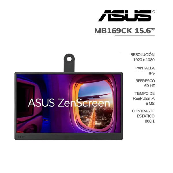 MONITOR PORTATIL ASUS ZENSCREEN 15.6 FHD (MB169CK) IPS