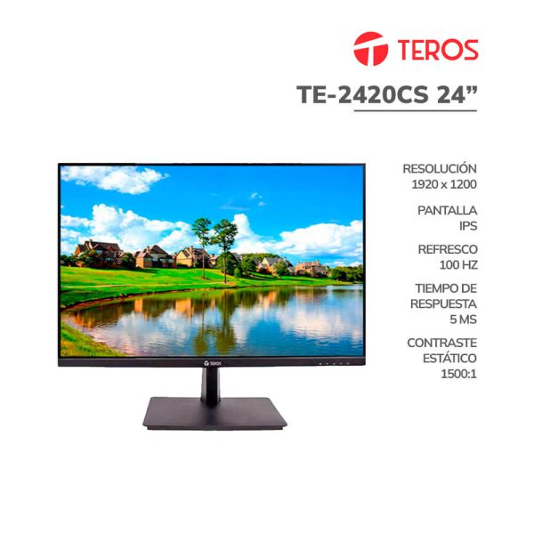 MONITOR TEROS TE-2420CS 24" WUXGA IPS 100HZ 5MS |HDMI-VGA|PLANO