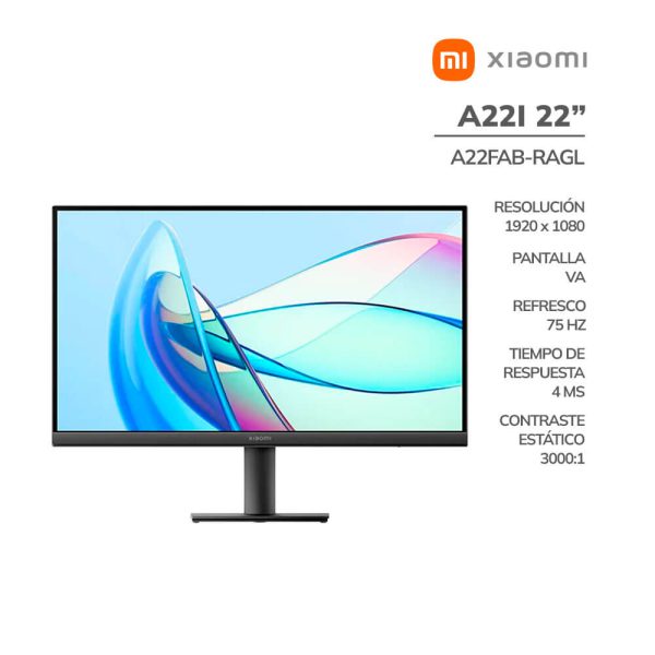 MONITOR XIAOMI 22" (A22I) PANEL VA | 75HZ - HDMI - VGA (A22FAB-RAGL)