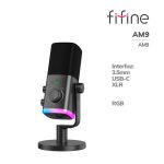 MICROFONO FIFINE AM9 AMPLIGAME ( AM9 ) BLACK | XLR DINAMICO | LED-RGB