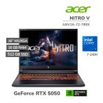 LAPTOP GAMER ACER NITRO V ANV16-72-789X CORE 7-240H 16GB 512GB SSD RTX 5050 8GB 16 WUXGA WINDOWS 11