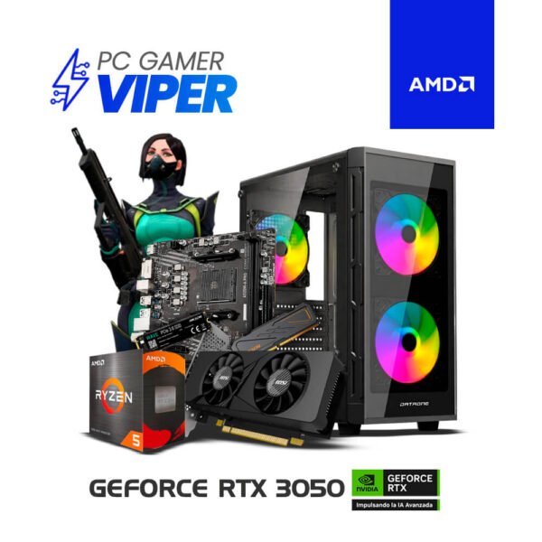 PC GAMER VIPER - RYZEN 5 5500 | 16GB RAM | 512GB SSD | GEFORCE RTX 3050 6GB