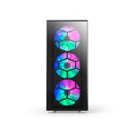 CASE MONTECH X3 GLASS BLACK S/FUENTE|VIDRIO TEMPLADO|LED-RGB|NEGRO - Imagen 4
