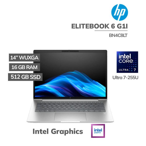 LAPTOP HP ELITEBOOK 6 G1I ULTRA 7-255U 16GB 512GB SSD 14 WUXGA WINDOWS 11 PRO (BN4C8LT)