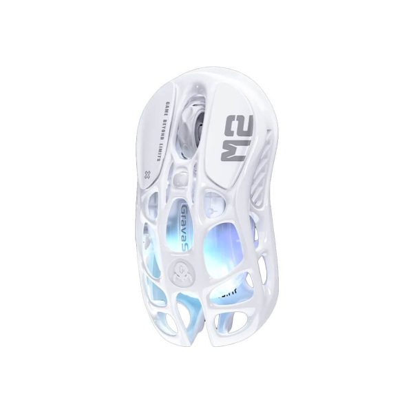 MOUSE GAMER GRAVASTAR MERCURY M2 OPALINE WHITE (M2-WHT) WIRED - BT - WIRELESS | SENSOR PAW3395DM - 26K DPI | LED-RGB