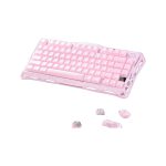 TECLADO GAMER GRAVASTAR MERCURY K1 (GSK1-P-PNK) WIRED - BT - WIRELESS | LED-RGB | SAKURA PINK