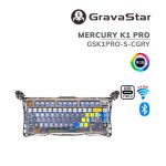 TECLADO GAMER GRAVASTAR MERCURY K1 PRO (GSK1PRO-S-CGRY) WIRELESS| LED-RGB| INTERSTELLAR SILVER