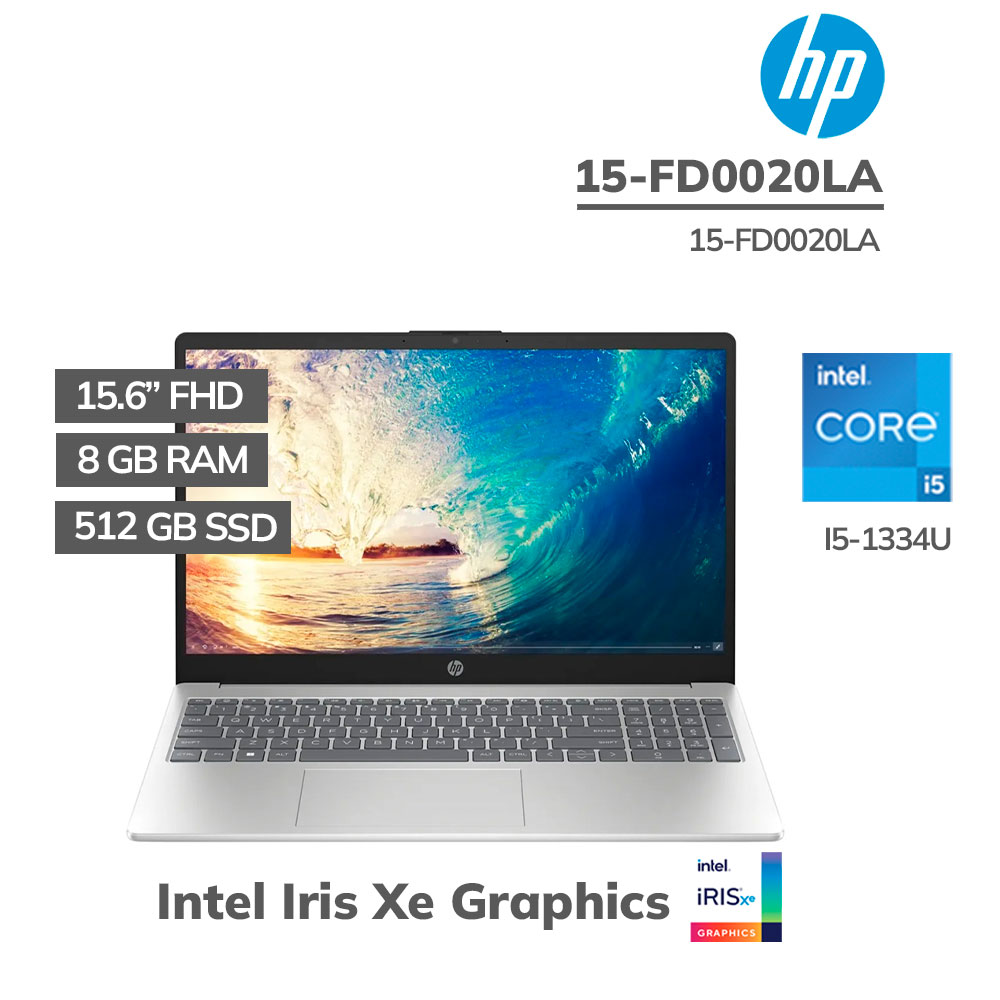 15-FD0020LA LAPTOP HP 15-FD0020LA I5-1334U 8GB 512GB SSD 15.6 FHD WINDOWS 11 - Imagen 1