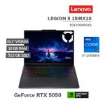 LAPTOP GAMER LENOVO LEGION 5 15IRX10 I7-14700HX 16GB DDR5 512GB SSD RTX 5050 8GB 15.1 WQXGA WINDOWS 11 (83LY000NUS)