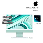 ALL IN ONE APPLE IMAC A2874 CHIP M3 8GB 256GB SSD 24 RETINA 4.5K MAC OS | VERDE